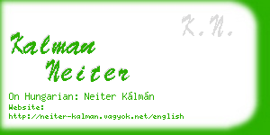kalman neiter business card